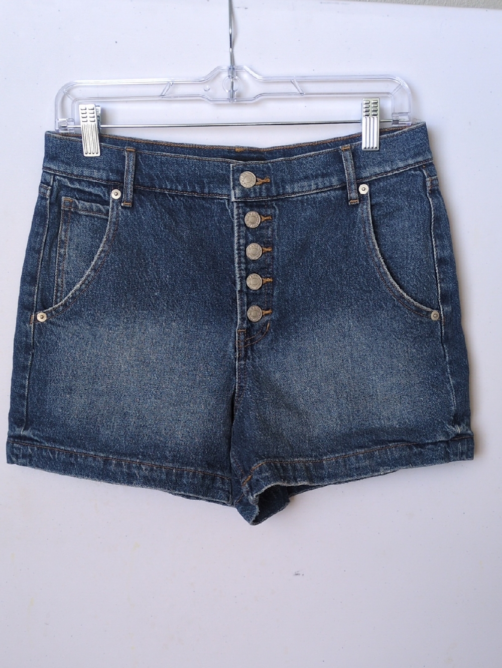 Banana Republic Med/Dark Blue Button-Fly Denim Shorts